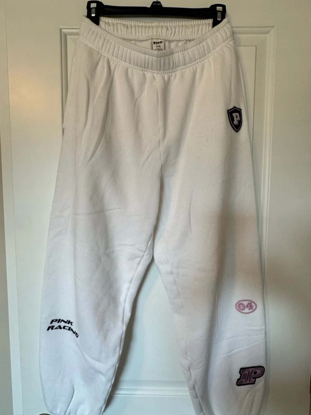 PINK Victoria's Secret White  Hoodie & Jogger Set